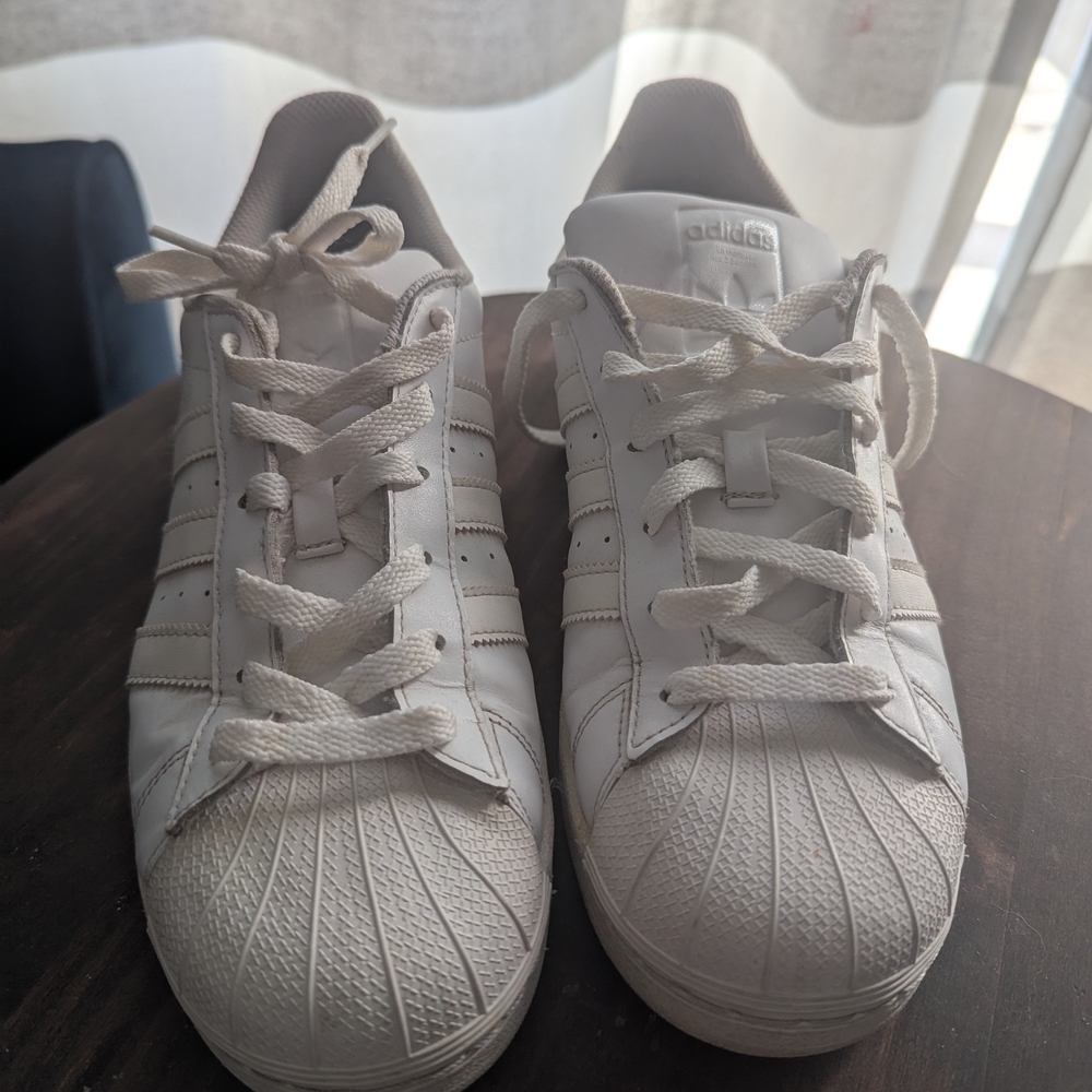 Adidas White Superstar Sneakers Iconic Shell Toe Design
